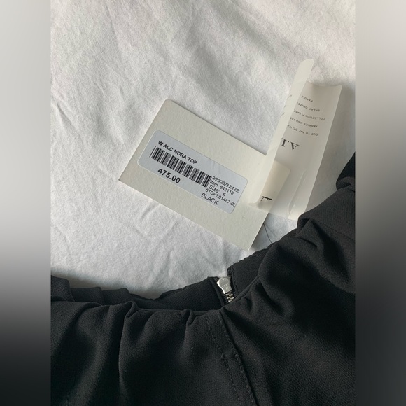 NWT A.L.C. Nora Off Shoulder Black Top | Size 4 - Picture 10 of 11